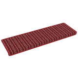 Tappetini per scale autoadesivi 15 pcs Rosso 65 x 21 x 4 cm