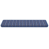 Tappetini per scale autoadesivi 15 pcs Blu 65 x 21 x 4 cm