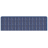 Tappetini per scale autoadesivi 15 pcs Blu 65 x 21 x 4 cm