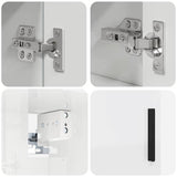 Set di mobili per il bagno con porta 2 pcs Bianco Lucido