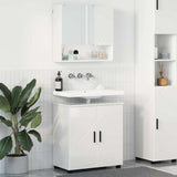 Set di mobili per il bagno con porta 2 pcs Bianco Lucido