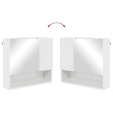 Set di mobili per il bagno con porta 2 pcs Bianco Lucido
