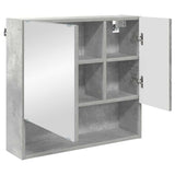 Set di mobili per il bagno con porta 3 pcs Grigio cemento