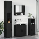 Set di mobili per il bagno Montaggio a parete 4 pcs Nero