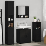 Set di mobili per il bagno Montaggio a parete 4 pcs Nero