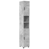 Set di mobili per il bagno con porta 4 pcs Grigio cemento