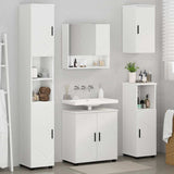 Set di mobili per il bagno Montaggio a parete 5 pcs Bianco