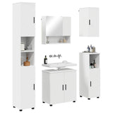 Set di mobili per il bagno Montaggio a parete 5 pcs Bianco
