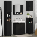 Set di mobili per il bagno Montaggio a parete 5 pcs Nero