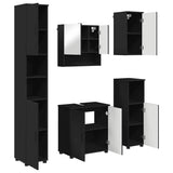 Set di mobili per il bagno Montaggio a parete 5 pcs Nero