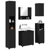 Set di mobili per il bagno Montaggio a parete 5 pcs Nero