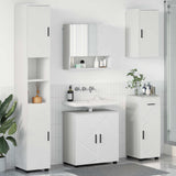 Set di mobili per il bagno con cassetto con porta 5 pcs Bianco