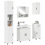 Set di mobili per il bagno con cassetto con porta 5 pcs Bianco