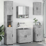 Set di mobili per il bagno con cassetto 5 pcs Grigio cemento