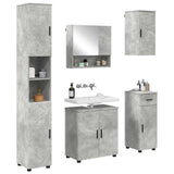 Set di mobili per il bagno con cassetto 5 pcs Grigio cemento