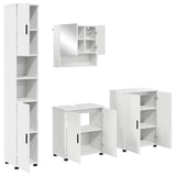 Set di mobili per il bagno Montaggio a parete 4 pcs Bianco