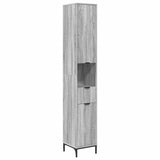Set di mobili per il bagno con cassetto con porta Grigio Sonoma