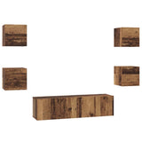 Set mobile TV 6 pcs Legno vecchio Legno truciolato