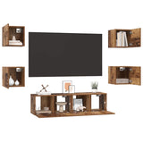 Set mobile TV 6 pcs Legno vecchio Legno truciolato