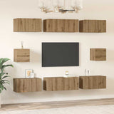 Set mobile TV 8 pcs Rovere artigianale Legno truciolato
