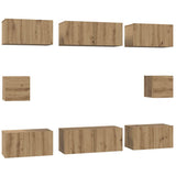 Set mobile TV 8 pcs Rovere artigianale Legno truciolato