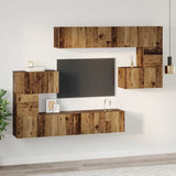 Set mobile TV 8 pcs Legno vecchio Legno truciolato