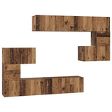 Set mobile TV 8 pcs Legno vecchio Legno truciolato