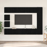 Set mobile TV 10 pcs Rovere Nero Legno truciolato