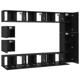 Set mobile TV 10 pcs Rovere Nero Legno truciolato