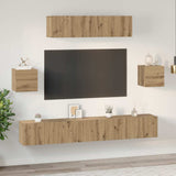 Set mobile TV 7 pcs Rovere artigianale Legno truciolato