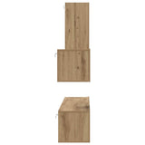 Mobile TV da Parete 4 pcs Rovere artigianale Legno truciolato