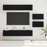 Set mobile TV 6 pcs Rovere Nero Legno truciolato