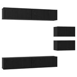 Set mobile TV 6 pcs Rovere Nero Legno truciolato