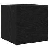 Unità TV Montaggio a parete 4 pcs Rovere Nero Legno truciolato