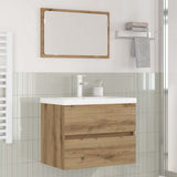 Set di mobili per il bagno 3 pz Rovere artigianale