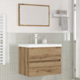 Set di mobili per il bagno 3 pz Rovere artigianale