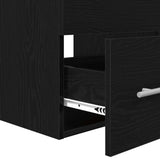 Set di mobili per il bagno 2 pcs Rovere Nero Legno truciolato