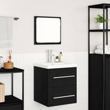 Set di mobili per il bagno 2 pcs Rovere Nero Legno truciolato