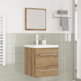 Set di mobili per il bagno 2 pz Rovere artigianale
