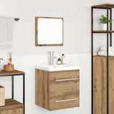 Set di mobili per il bagno 2 pz Rovere artigianale