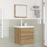 Set di mobili per il bagno 2 pcs Rovere Artigiano e Bianco