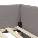 Cornice del letto ad angolo Talpa 80 cm x 200 cm Tessuto