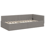 Cornice del letto ad angolo Talpa 80 cm x 200 cm Tessuto