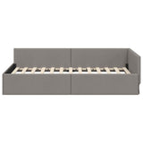 Cornice del letto ad angolo Talpa 80 cm x 200 cm Tessuto