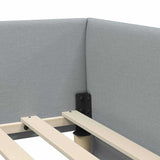 Cornice del letto ad angolo Grigio chiaro 100 cm x 200 cm