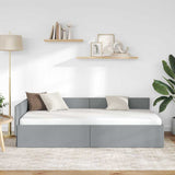 Cornice del letto ad angolo Grigio chiaro 100 cm x 200 cm