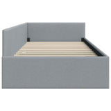 Cornice del letto ad angolo Grigio chiaro 100 cm x 200 cm
