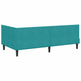 Cornice del letto ad angolo Turchese 90 cm x 200 cm Velluto