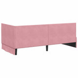 Cornice del letto ad angolo Rosa 90 cm x 190 cm Velluto