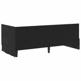 Cornice del letto ad angolo Nero 90 cm x 190 cm Velluto